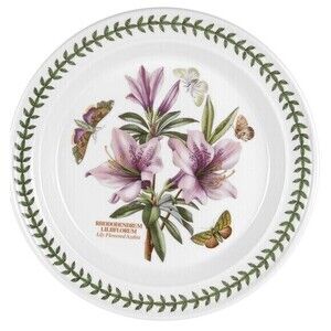 PORTMEIRION Botanic Garden Dinner Plate 10.5” LILY FLOWERED AZALEA